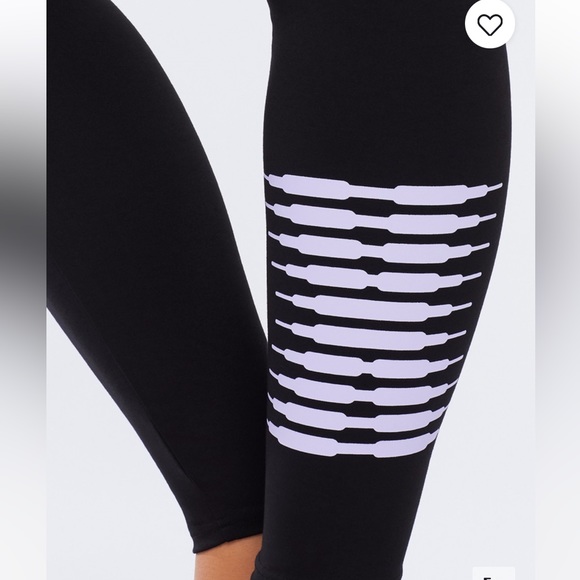 💜SAVAGE X FENTY Forever Jersey leggings Black & Lavender logo - Picture 3 of 11